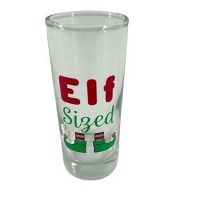 Cristar Lexington Deco Elf Sized Christmas Shot Glass 2.5oz New